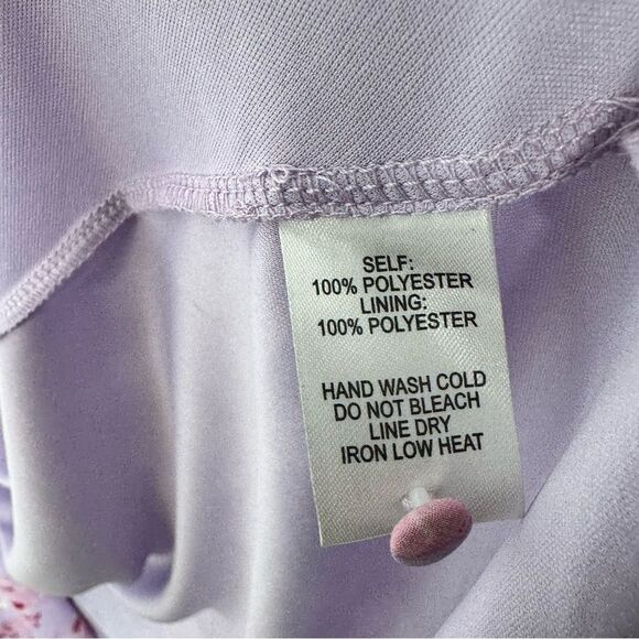 Lulu’s My Whole Heart Lavender Floral Print Long Sleeve Wrap Dress Size Small - Picture 10 of 11